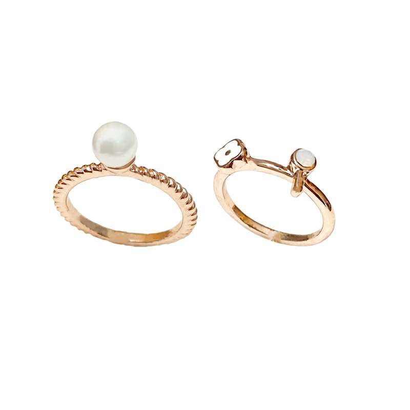 انگشتر دخترانه مدل Rg502 مجموعه 2 عددی