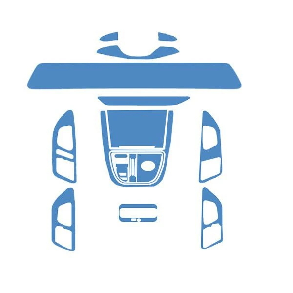 برچسب محافظ تریم داخلی کنسول خودرو مدل فول ست مناسب برای  اکستریم LX مجموعه 17 عددی