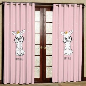 پرده مدل خرگوش مخمل پانچی کد 987 سایز 140x280 سانتی متر