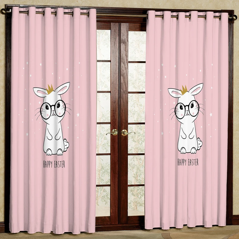  پرده مدل خرگوش مخمل پانچی کد 987 سایز 140x280 سانتی متر