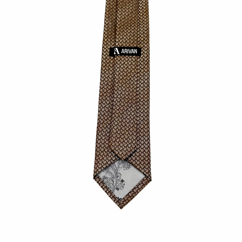 ست کراوات و دستمال جیب مردانه آریوان مدل LR7702