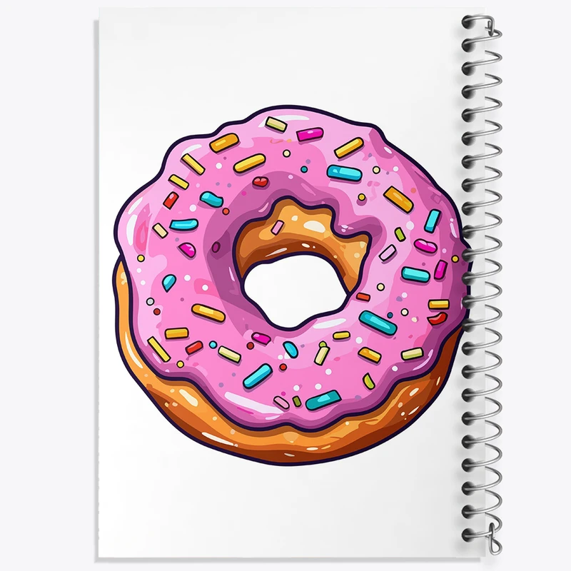 دفتر مشق 100 برگ خندالو طرح کیک و شیرینی پزی کد 36681