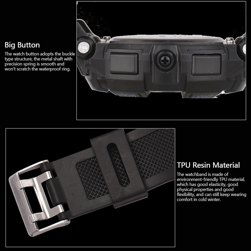 ساعت مچی دیجیتال بچگانه مدل تک زمانه کرنومتردار کد 1