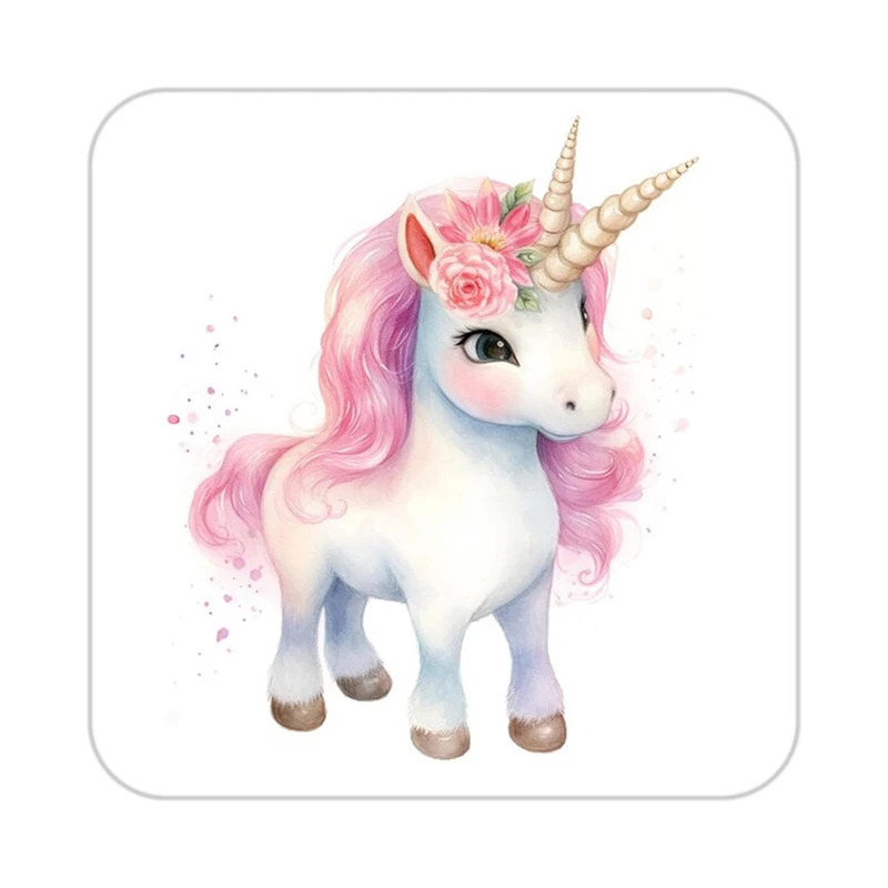 زیر لیوانی کاکتی طرح اسب تک شاخ و یونیکورن مدل mp32418