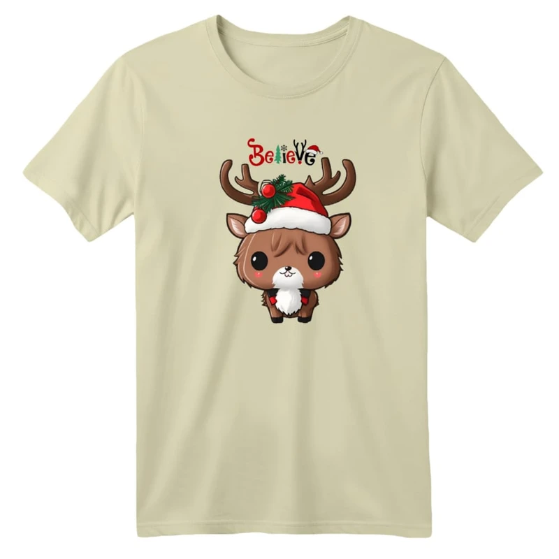 تی شرت آستین کوتاه بچگانه مدل گوزن کریسمس کد 5