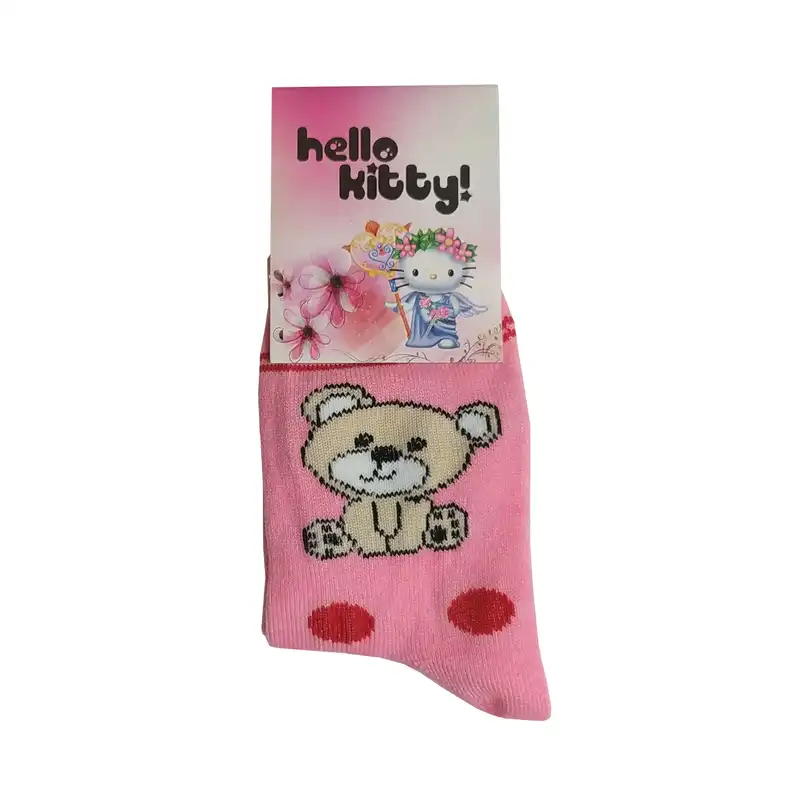 جوراب ساق بلند بچگانه مدل عروسک خرس کد 69