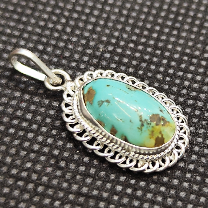 آویز گردنبند نقره زنانه مدل سنگ فیروزه نیشابور کد 22 آویز گردنبند نقره زنانه مدل سنگ فیروزه نیشابور کد 22