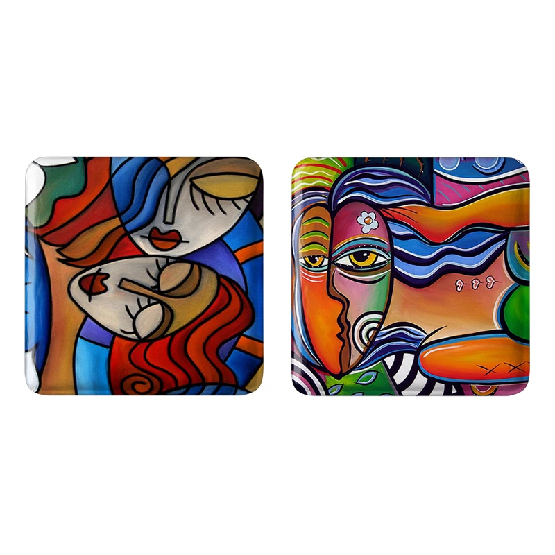 مگنت خندالو مدل نقاشی انتزاعی کد 53075308 مجموعه 2 عددی