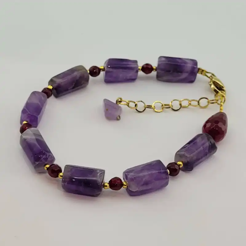 دستبند زنانه مدل آمیتیست کد 995