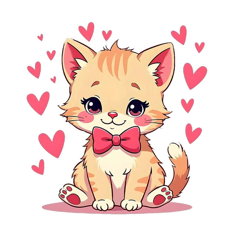 استیکر پارچه و لباس پاد آفرین مدل گربه کیوت فانتزی بامزه کد S2724