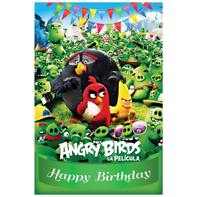 بنر تم تولد طرح پرندگان خشمگین کد 1080