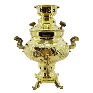  سماور ذغالی برنجی مدل عدسی کد bst-206