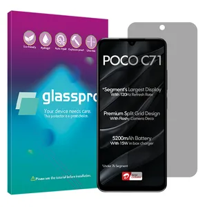 Glass Pro Resistant model privacy screen protector suitable for Xiaomi Poco C71 mobile phone