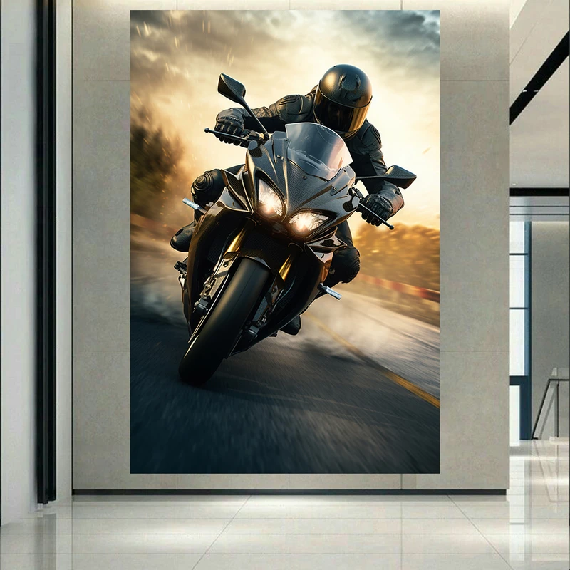 پوستر مدل بک لایت طرح موتور سوار متعصب کد AR31801