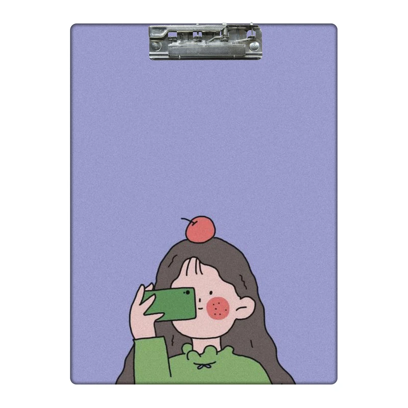 تخته شاسی طرح دختر عکاس و سیب کد 0387305 سایز A4