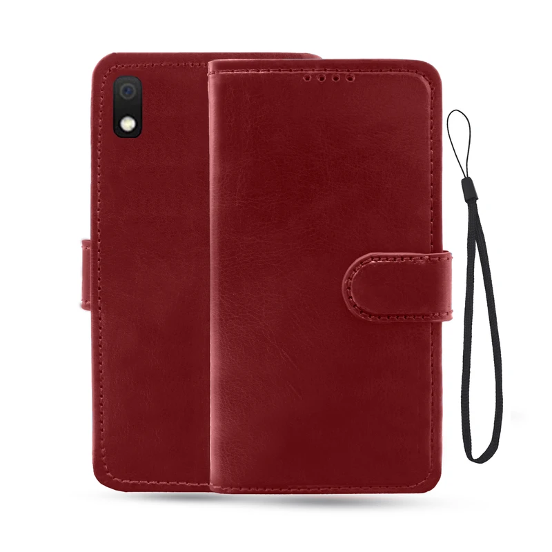 کیف کلاسوری لئون مدل Kiif مناسب برای گوشی موبایل سامسونگ Galaxy A01 Core  به همراه بند آویز