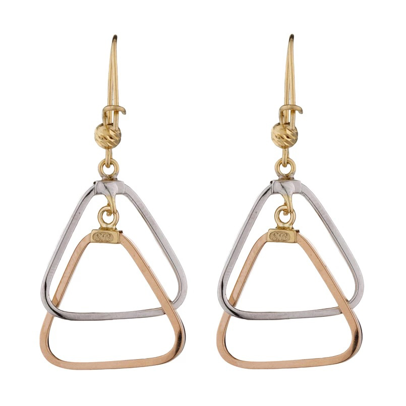 گوشواره طلا 18 عیار زنانه دوست خوب مدل Dk610