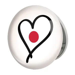 آینه جیبی خندالو طرح پرچم ژاپن مدل تاشو کد 20644 