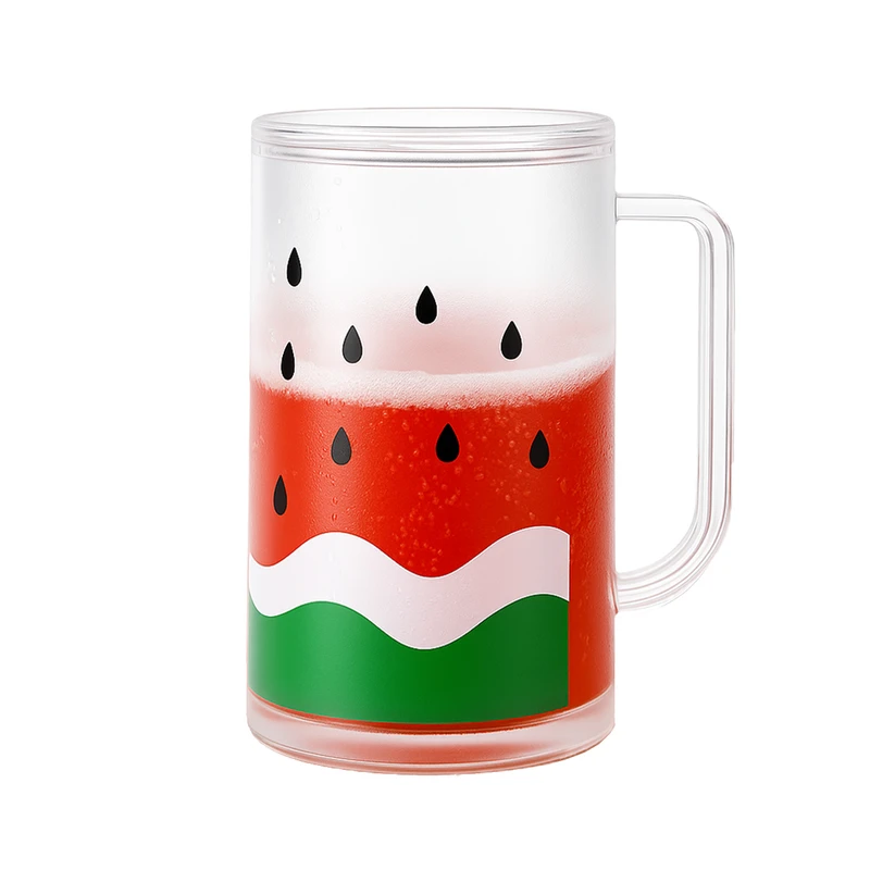 ماگ مدل خنک کننده دوجداره فراستی طرح هندوانه