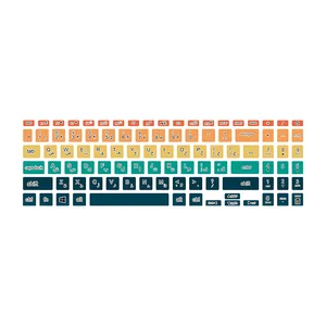 برچسب حروف فارسی کیبورد توییجین و موییجین مدل colors 21 مناسب برای لپ تاپ ایسوس Vivobook 15 X1504V