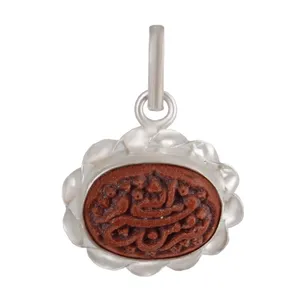 آویز گردنبند نقره زنانه بازرگانی میلادی مدل سنگ دلربا تراش دار خاص کد PK_330