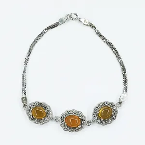 دستبند نقره زنانه سلین کالا مدل عقیق یمنی ce-As118