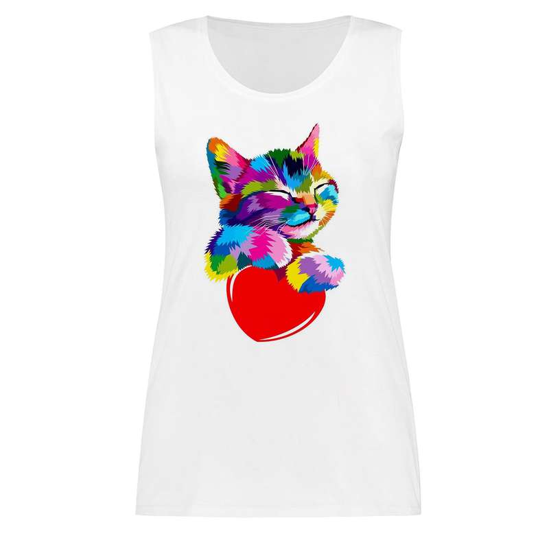 تاپ زنانه مدل cute cat کد BA50 s