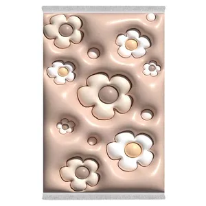 فرش پارچه‌ای دفه مدل فرشینه طرح فانتزی کد 8022