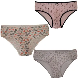 شورت زنانه مدل اسلیپ نخی پنبه ای مجموعه 3 عددی