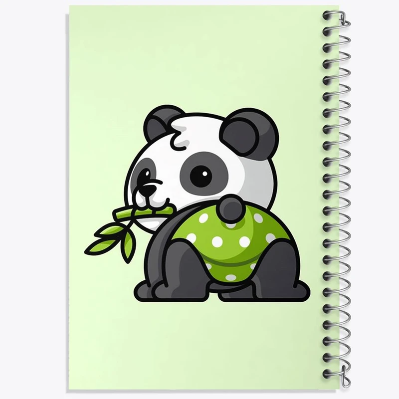 دفتر مشق 100 برگ خندالو طرح حیوانات بامزه پاندا کد 28352