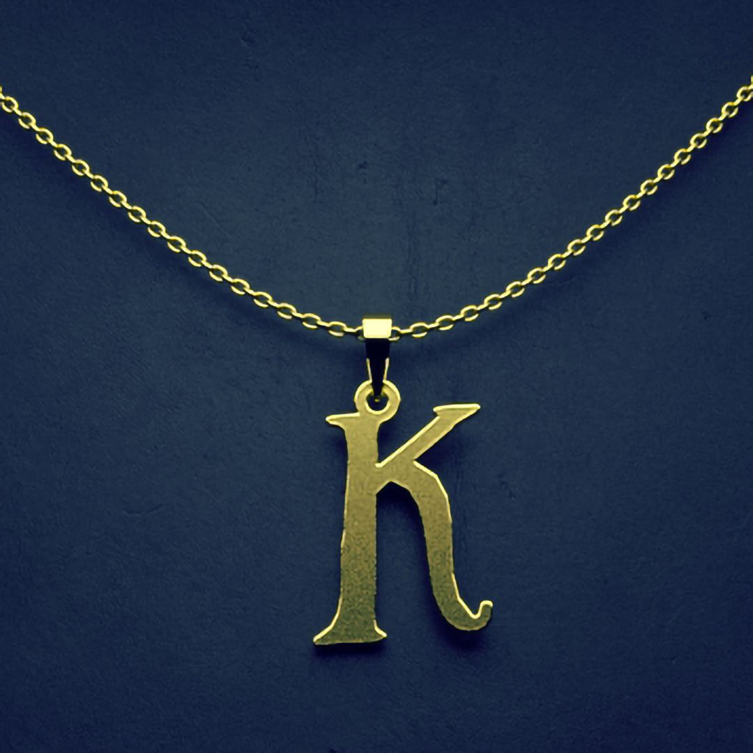 گردنبند طلا 18 عیار زنانه مدوپد مدل حرف K کد H2-1-1453 -  - 1