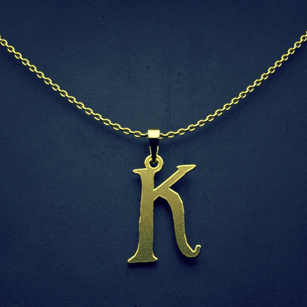 گردنبند طلا 18 عیار زنانه مدوپد مدل حرف K کد H2-1-1453