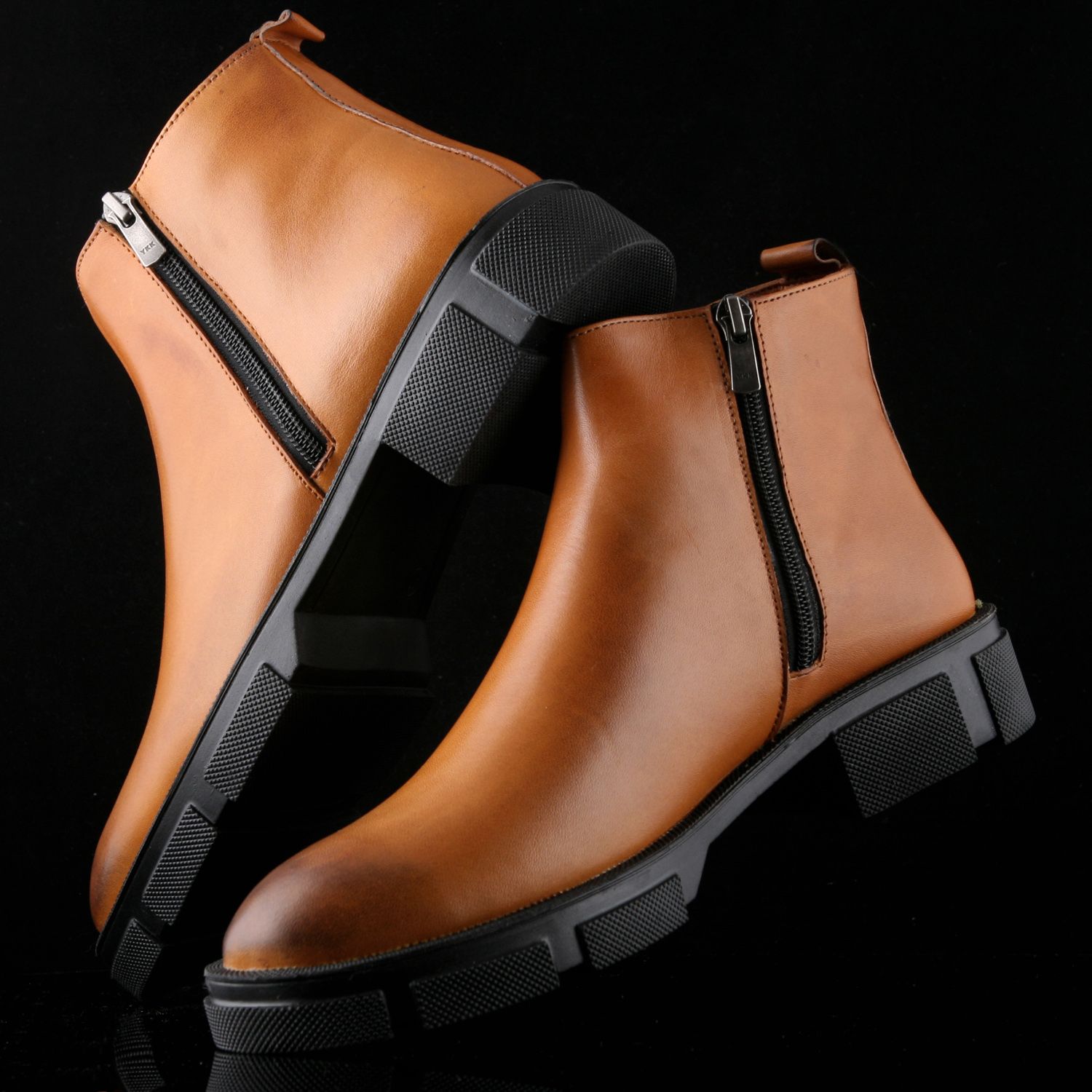 نیم بوت مردانه چرم یلسان مدل تایسز کد ASL-TSZ-515-GN -  - 5