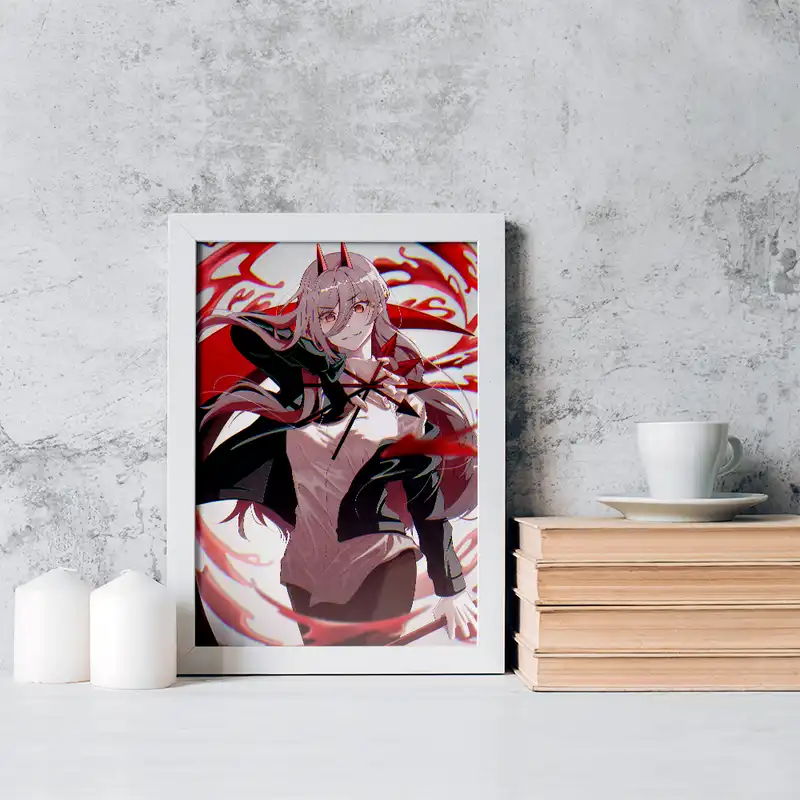 تابلو خندالو مدل پاور انیمه مرد اره ای کد 17897