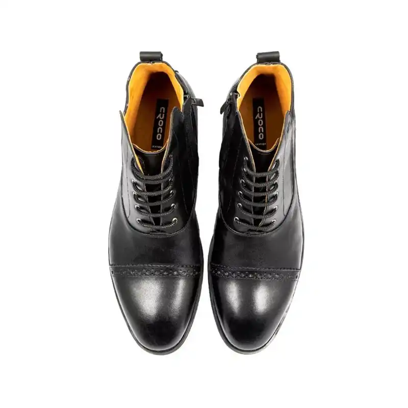 نیم بوت مردانه چرم کروکو مدل Dilan