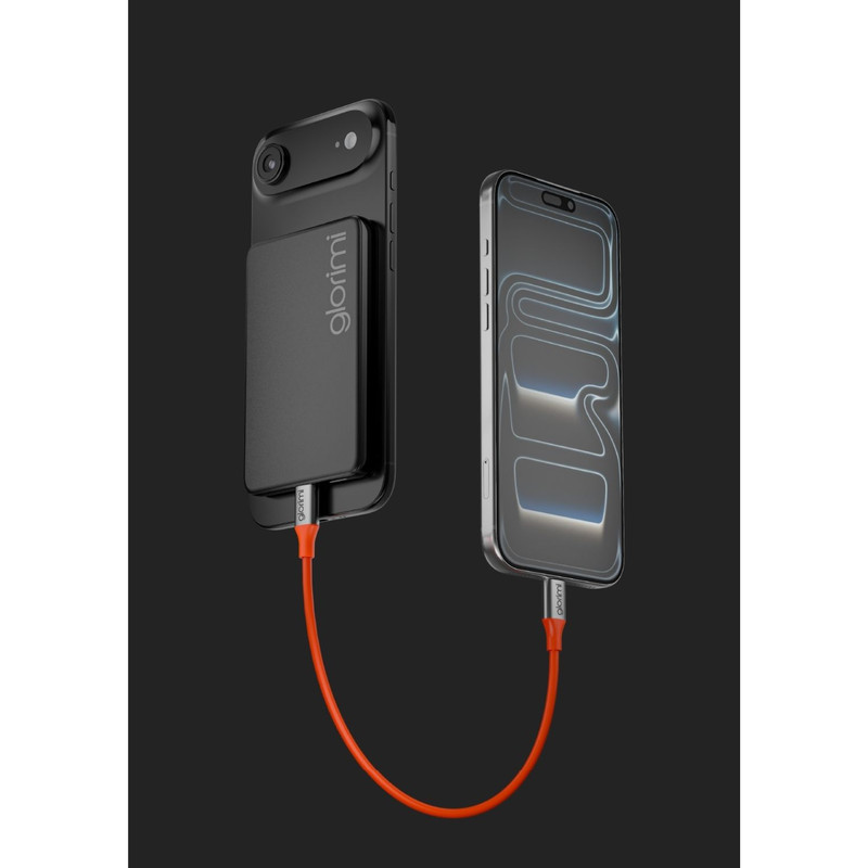 پاوربانک بی‌سیم 20 وات گلوریمی مدل FitCore Mag AIR ظرفیت 5000 میلی‌آمپرساعت به همراه کابل USB-C