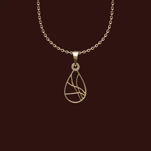 گردنبند طلا 18 عیار زنانه مدوپد مدل هندسی کد X2-1-1146