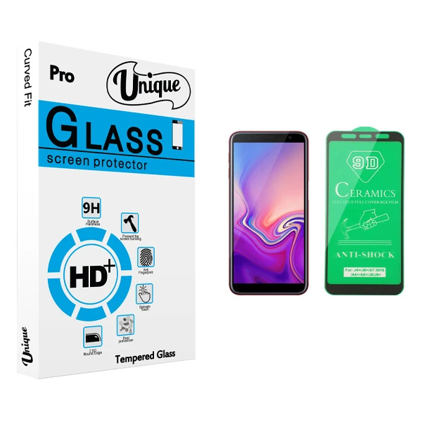 محافظ صفحه نمایش سرامیکی يونيک مدل +Clear مناسب برای گوشی موبایل سامسونگ Galaxy J6 Plus
