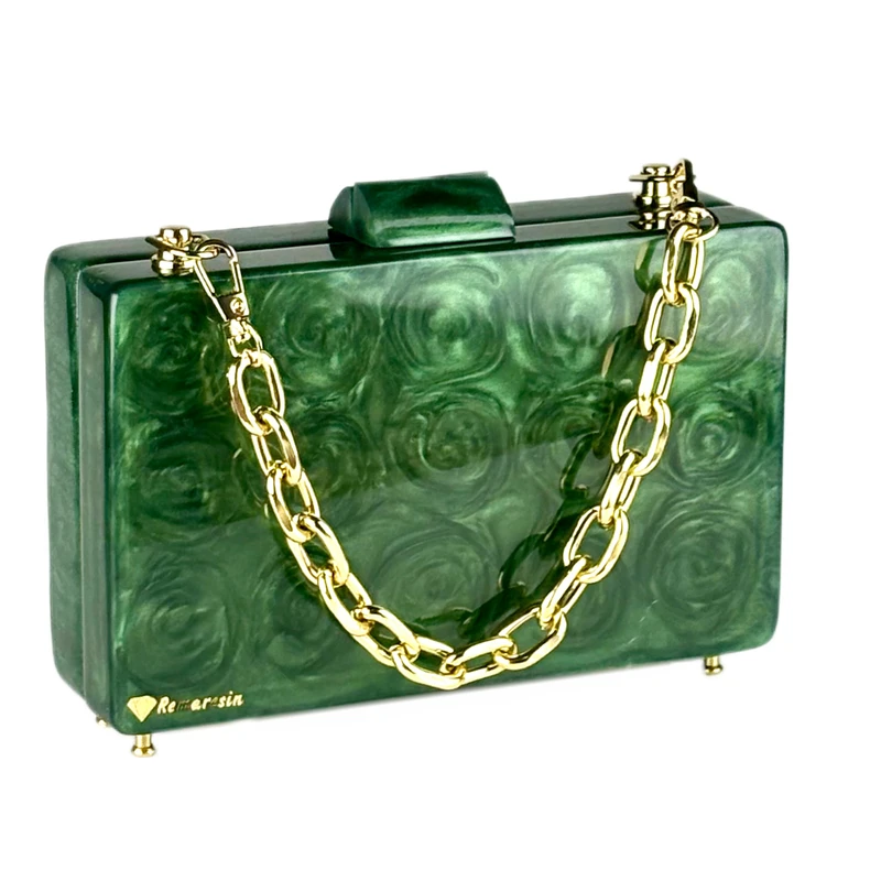 کیف مجلسی زنانه مدل رزینی مدل زمرد