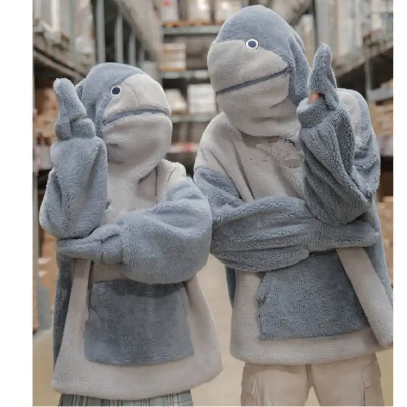 هودی زنانه مدل کوسه پنبه ای