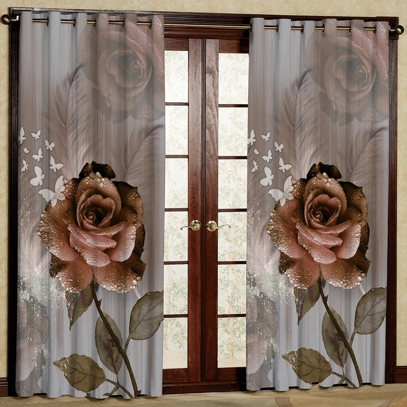 پرده مدل مخمل پانچی کد 1918T2 سایز 200x140 سانتی متر