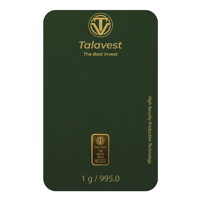 شمش طلا 24 عیار طلاوست مدل 1g