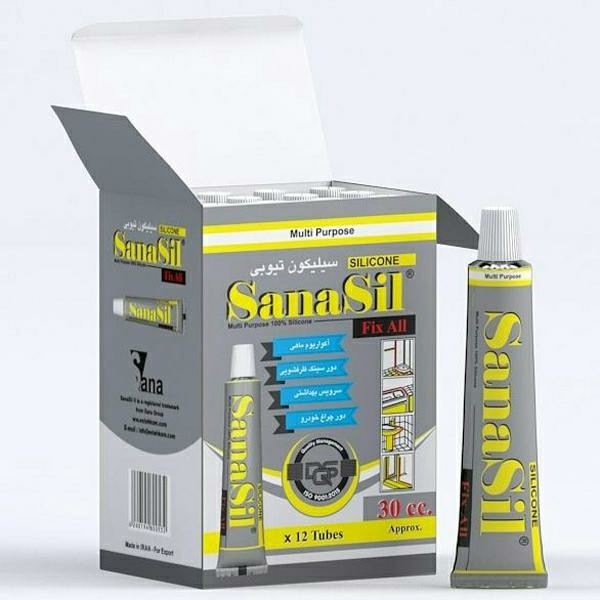 چسب آکواریوم سناسیل مدل شفاف تیوپی وزن 30 گرم بسته 6 عددی