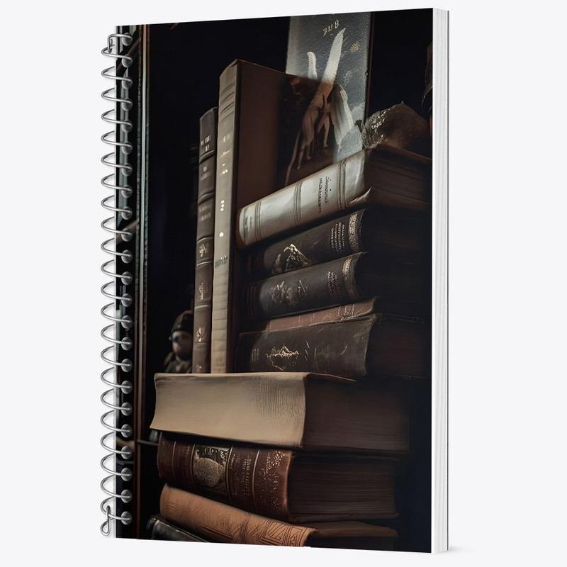 دفتر زبان 50 برگ خندالو مدل سه خط طرح کتاب (Book) کد F1353