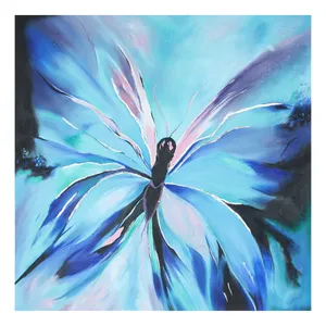 تابلو نقاشی رنگ روغن به سبک انتزاعی مدل پروانه