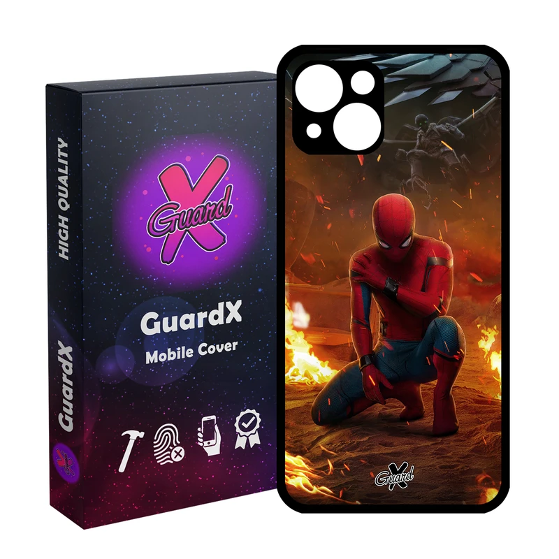 کاور گارد ایکس طرح Spider Man مدل Glass10098 مناسب برای گوشی موبایل اپل iPhone 13