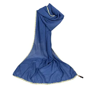 شال زنانه مدل نخی پیلیسه تک منگوله