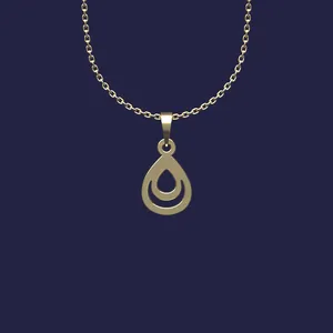 گردنبند طلا 18 عیار زنانه مدوپد مدل هندسی کد Z2-1-1174