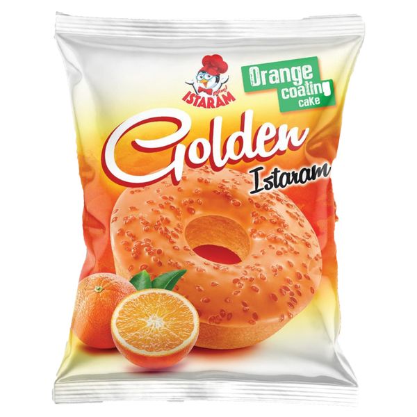 
 کیک حلقه ای روکش دار پرتقالی - 55 گرم بسته 24 عددی
 