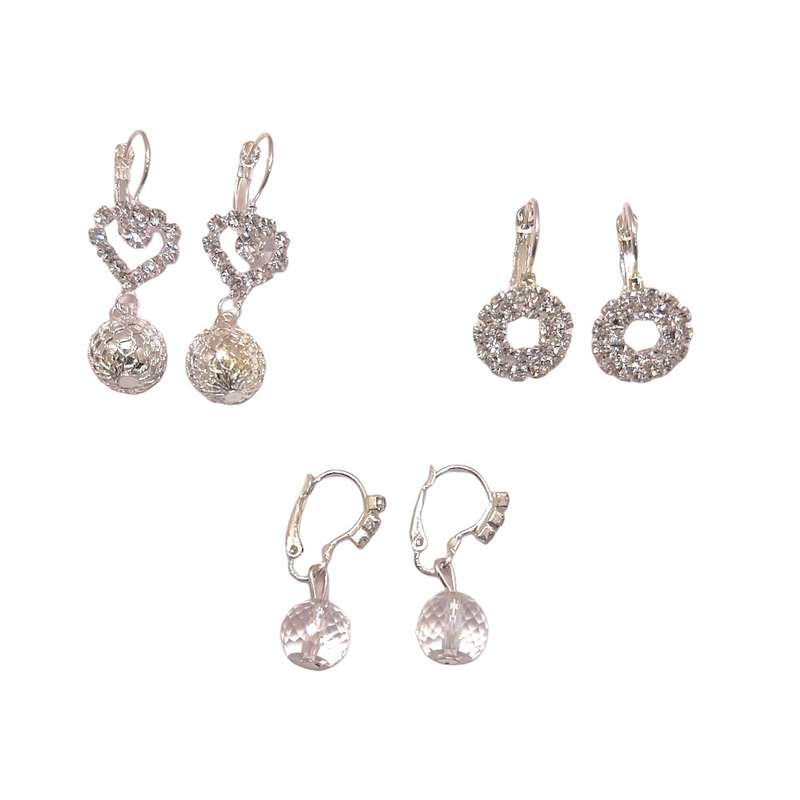 گوشواره دخترانه مدل HBR مجموعه 3 عددی